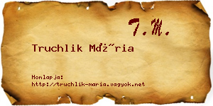Truchlik Mária névjegykártya