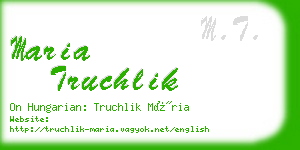 maria truchlik business card